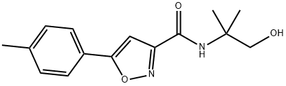 N-(2-hydroxy-1,1-dimethylethyl)-5-(4-methylphenyl)-3-isoxazolecarboxamide Struktur