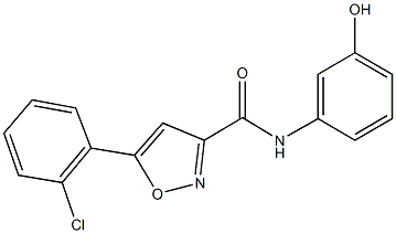 5-(2-chlorophenyl)-N-(3-hydroxyphenyl)-3-isoxazolecarboxamide Struktur