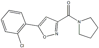 5-(2-chlorophenyl)-3-(1-pyrrolidinylcarbonyl)isoxazole Struktur