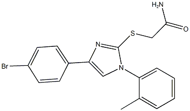 2-{[4-(4-bromophenyl)-1-(2-methylphenyl)-1H-imidazol-2-yl]sulfanyl}acetamide Struktur