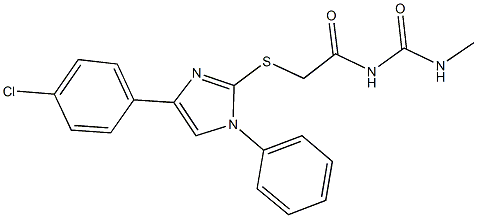 N-({[4-(4-chlorophenyl)-1-phenyl-1H-imidazol-2-yl]sulfanyl}acetyl)-N'-methylurea Struktur