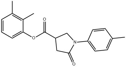 2,3-dimethylphenyl 1-(4-methylphenyl)-5-oxo-3-pyrrolidinecarboxylate Struktur