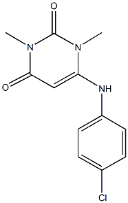 6-(4-chloroanilino)-1,3-dimethyl-2,4(1H,3H)-pyrimidinedione Struktur