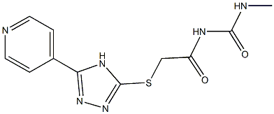 N-methyl-N'-({[5-(4-pyridinyl)-4H-1,2,4-triazol-3-yl]sulfanyl}acetyl)urea Struktur