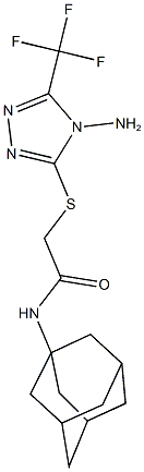 N-(1-adamantyl)-2-{[4-amino-5-(trifluoromethyl)-4H-1,2,4-triazol-3-yl]sulfanyl}acetamide Struktur