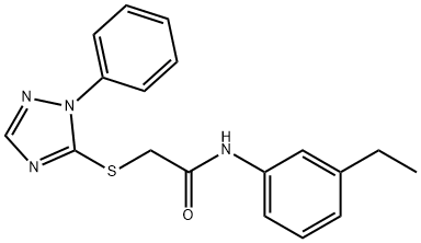 N-(3-ethylphenyl)-2-[(1-phenyl-1H-1,2,4-triazol-5-yl)sulfanyl]acetamide Struktur