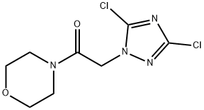 4-[(3,5-dichloro-1H-1,2,4-triazol-1-yl)acetyl]morpholine Struktur