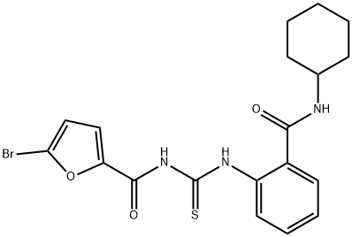 2-({[(5-bromo-2-furoyl)amino]carbothioyl}amino)-N-cyclohexylbenzamide Struktur