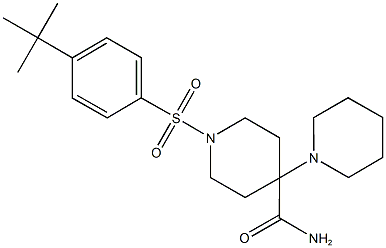 1-[(4-tert-butylphenyl)sulfonyl]-1',4-bipiperidine-4-carboxamide Struktur