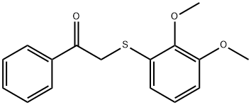 2-[(2,3-dimethoxyphenyl)sulfanyl]-1-phenylethanone Struktur