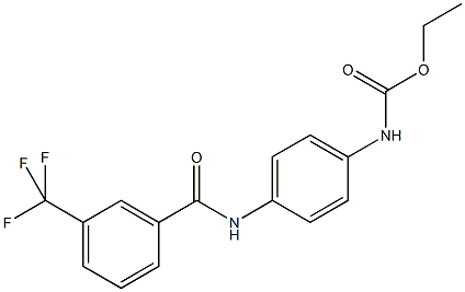 ethyl 4-{[3-(trifluoromethyl)benzoyl]amino}phenylcarbamate Struktur