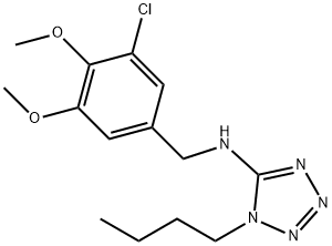 N-(1-butyl-1H-tetraazol-5-yl)-N-(3-chloro-4,5-dimethoxybenzyl)amine Struktur