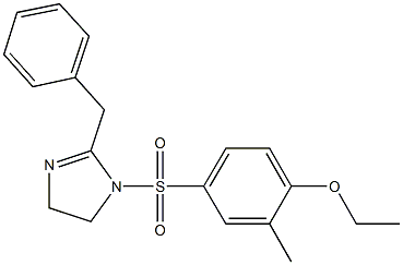 4-[(2-benzyl-4,5-dihydro-1H-imidazol-1-yl)sulfonyl]-2-methylphenyl ethyl ether Struktur