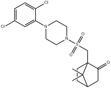 1-({[4-(2,5-dichlorophenyl)-1-piperazinyl]sulfonyl}methyl)-7,7-dimethylbicyclo[2.2.1]heptan-2-one Struktur