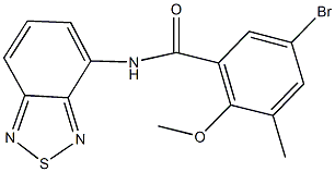 N-(2,1,3-benzothiadiazol-4-yl)-5-bromo-2-methoxy-3-methylbenzamide Struktur