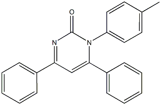 1-(4-methylphenyl)-4,6-diphenyl-2(1H)-pyrimidinone Struktur