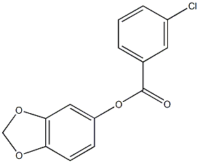 1,3-benzodioxol-5-yl 3-chlorobenzoate Struktur