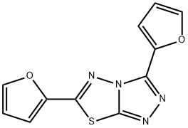 3,6-di(2-furyl)[1,2,4]triazolo[3,4-b][1,3,4]thiadiazole Struktur