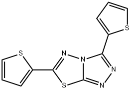 3,6-di(2-thienyl)[1,2,4]triazolo[3,4-b][1,3,4]thiadiazole Struktur