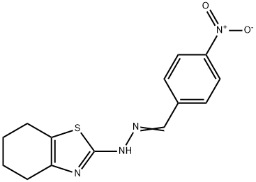 4-nitrobenzaldehyde 4,5,6,7-tetrahydro-1,3-benzothiazol-2-ylhydrazone Struktur