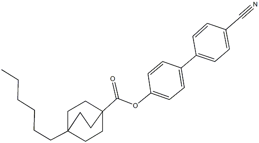 4'-cyano[1,1'-biphenyl]-4-yl 4-hexylbicyclo[2.2.2]octane-1-carboxylate Struktur