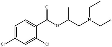 2-(diethylamino)-1-methylethyl 2,4-dichlorobenzoate Struktur