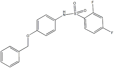 N-[4-(benzyloxy)phenyl]-2,4-difluorobenzenesulfonamide Struktur