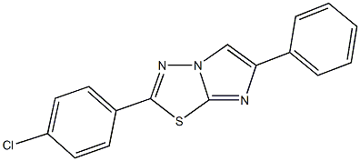 2-(4-chlorophenyl)-6-phenylimidazo[2,1-b][1,3,4]thiadiazole Struktur