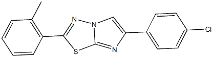 6-(4-chlorophenyl)-2-(2-methylphenyl)imidazo[2,1-b][1,3,4]thiadiazole Struktur