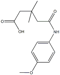 5-(4-methoxyanilino)-3,3-dimethyl-5-oxopentanoic acid Struktur