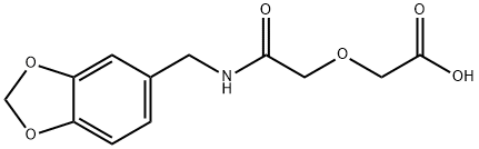 {2-[(1,3-benzodioxol-5-ylmethyl)amino]-2-oxoethoxy}acetic acid Struktur