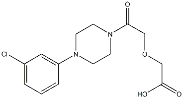 {2-[4-(3-chlorophenyl)-1-piperazinyl]-2-oxoethoxy}acetic acid Struktur