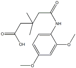 5-(2,4-dimethoxyanilino)-3,3-dimethyl-5-oxopentanoic acid Struktur