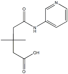 3,3-dimethyl-5-oxo-5-(3-pyridinylamino)pentanoic acid Struktur