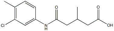 5-(3-chloro-4-methylanilino)-3-methyl-5-oxopentanoic acid Struktur