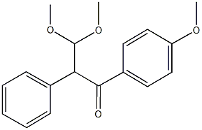 3,3-dimethoxy-1-(4-methoxyphenyl)-2-phenyl-1-propanone Struktur