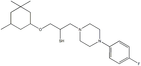 1-[4-(4-fluorophenyl)piperazin-1-yl]-3-[(3,3,5-trimethylcyclohexyl)oxy]propane-2-thiol Struktur