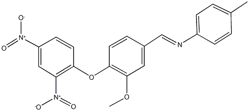 N-[4-(2,4-dinitrophenoxy)-3-methoxybenzylidene]-4-methylaniline Struktur