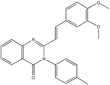 2-[2-(3,4-dimethoxyphenyl)vinyl]-3-(4-methylphenyl)-4(3H)-quinazolinone Struktur