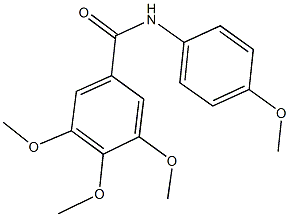 3,4,5-trimethoxy-N-(4-methoxyphenyl)benzamide Struktur