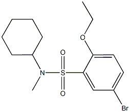 5-bromo-N-cyclohexyl-2-ethoxy-N-methylbenzenesulfonamide Struktur