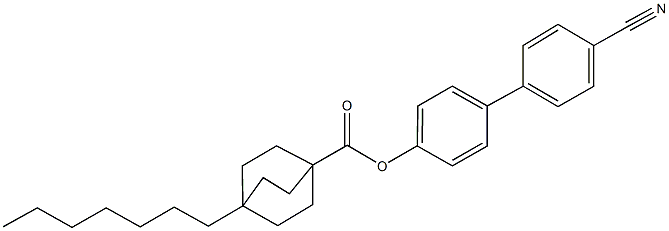 4'-cyano[1,1'-biphenyl]-4-yl 4-heptylbicyclo[2.2.2]octane-1-carboxylate Struktur