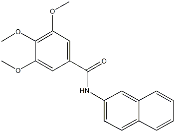 3,4,5-trimethoxy-N-(2-naphthyl)benzamide Struktur