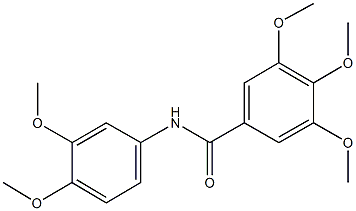 N-(3,4-dimethoxyphenyl)-3,4,5-trimethoxybenzamide Struktur