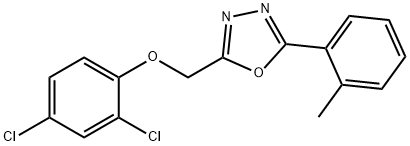 2,4-dichlorophenyl [5-(2-methylphenyl)-1,3,4-oxadiazol-2-yl]methyl ether Struktur