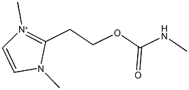 2-(1,3-dimethyl-1H-imidazol-3-ium-2-yl)ethyl methylcarbamate Struktur