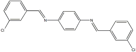 N-(3-chlorobenzylidene)-N-{4-[(3-chlorobenzylidene)amino]phenyl}amine Struktur