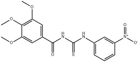 N-{3-nitrophenyl}-N'-(3,4,5-trimethoxybenzoyl)thiourea Struktur