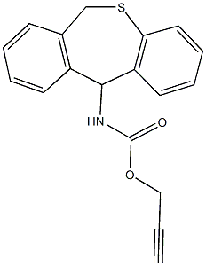 2-propynyl 6,11-dihydrodibenzo[b,e]thiepin-11-ylcarbamate Struktur