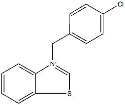 3-(4-chlorobenzyl)-1,3-benzothiazol-3-ium Struktur